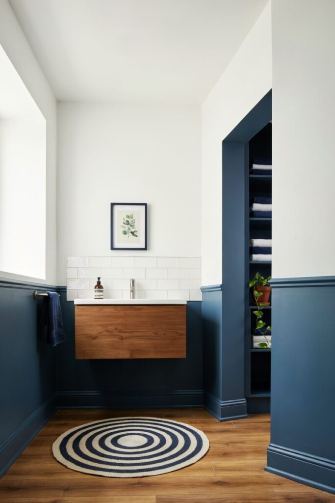 Crisp White with Colored Trim — Clean Canvas with Personality