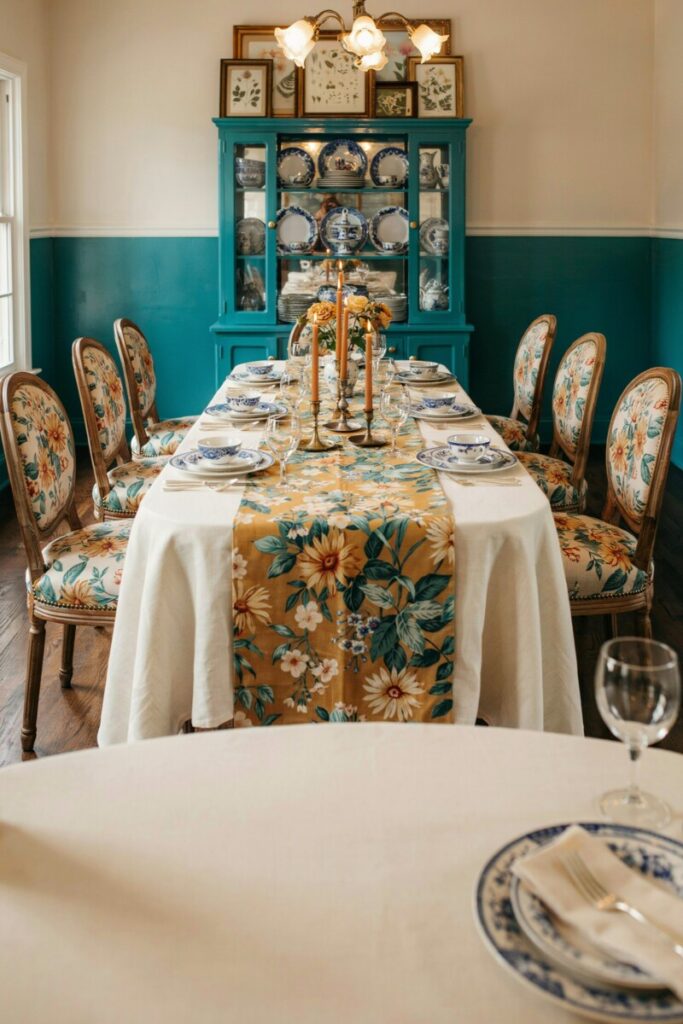Dining Room Mustard & Teal