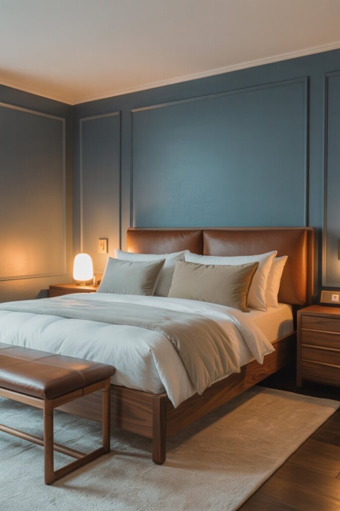 Slate Blue + Chocolate Brown