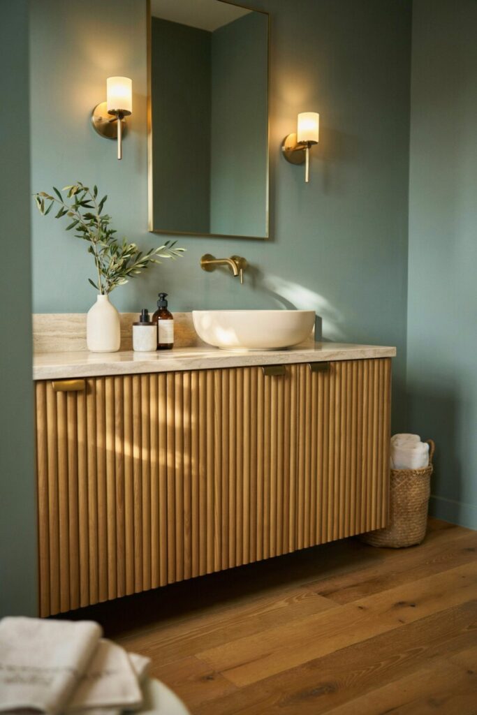 Soft Jade — Subtle Luxury with Warm Wood