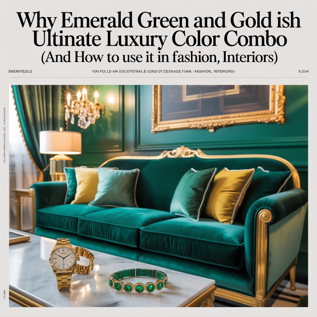 Why Emerald Green and Gold Is the Ultimate Luxury Color Combo (and How to Use It in Fashion, Interiors, and Branding)