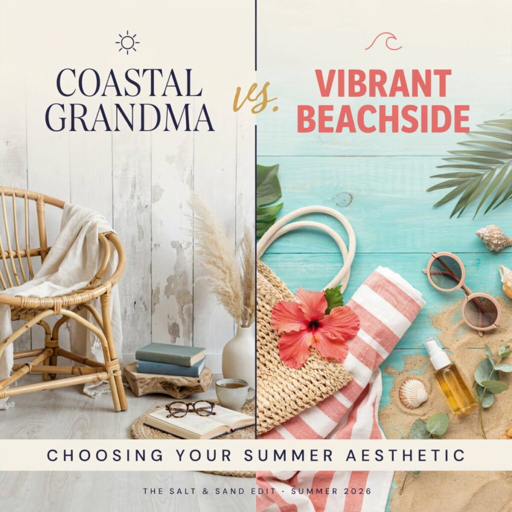 Coastal Grandma vs. Vibrant Beachside