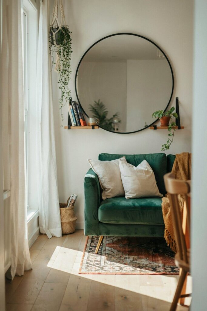 Small-Space Styling Velvet Loveseat Tricks