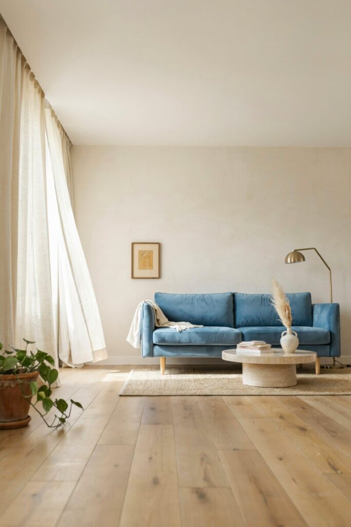 Soft Neutrals with Bold Velvet as the Focal Point
