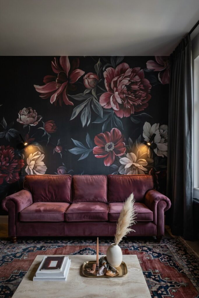 Statement Floral Wallpaper Backdrop