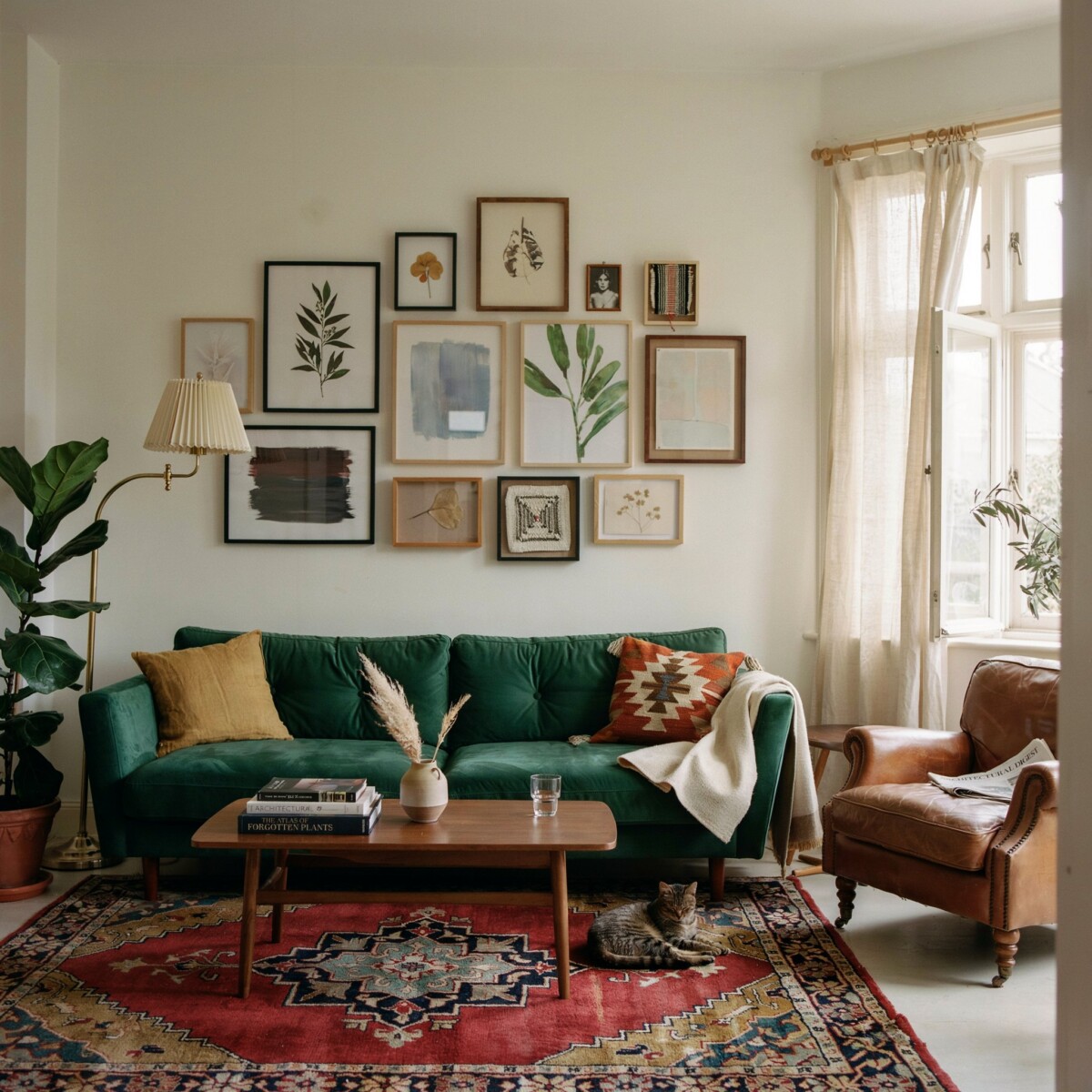 15 Vibrant Velvet Couch Styling Ideas for Eclectic Homes