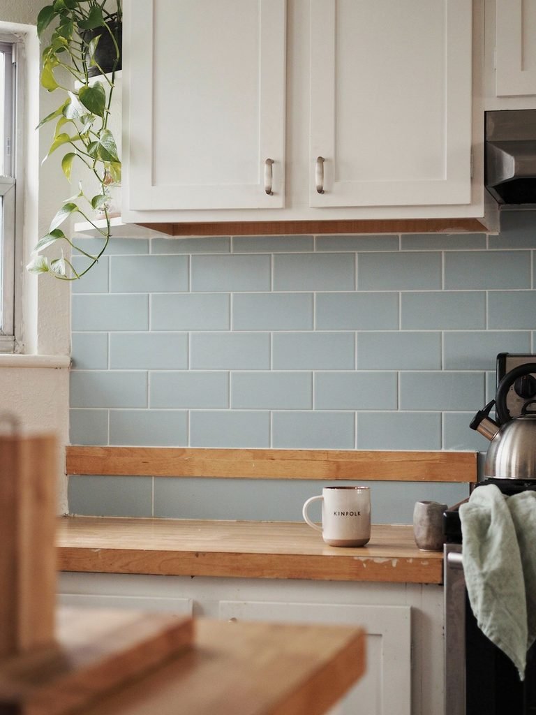 Faux Tile Kitchen Backsplash